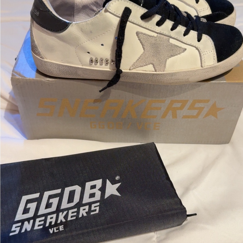 Golden Goose Black and White Sneakers